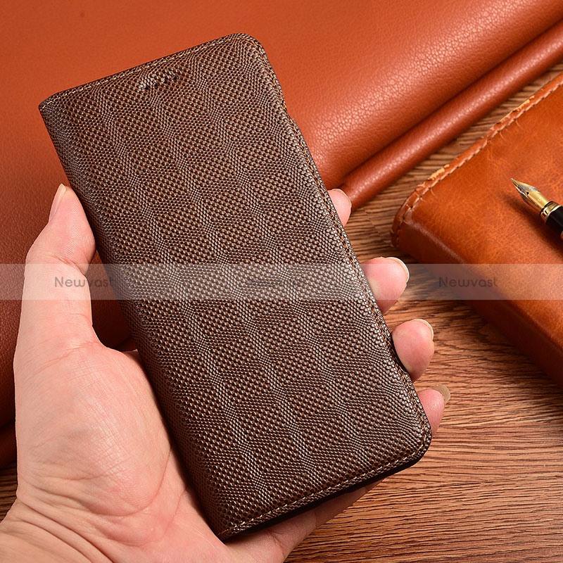 Leather Case Stands Flip Cover Holder H20P for Oppo A96 4G