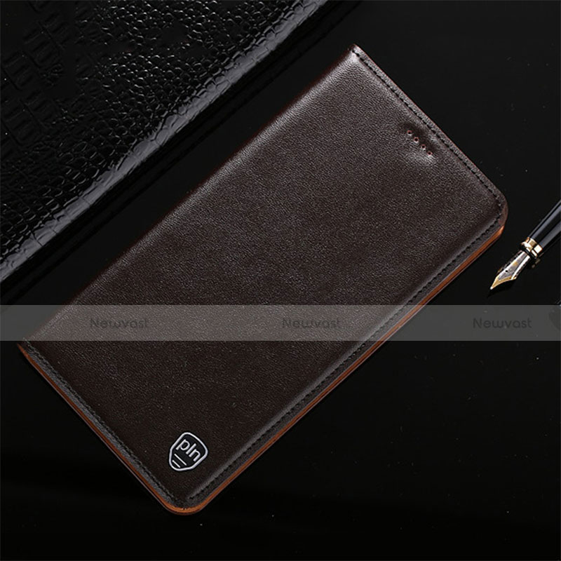 Leather Case Stands Flip Cover Holder H21P for Motorola Moto G60