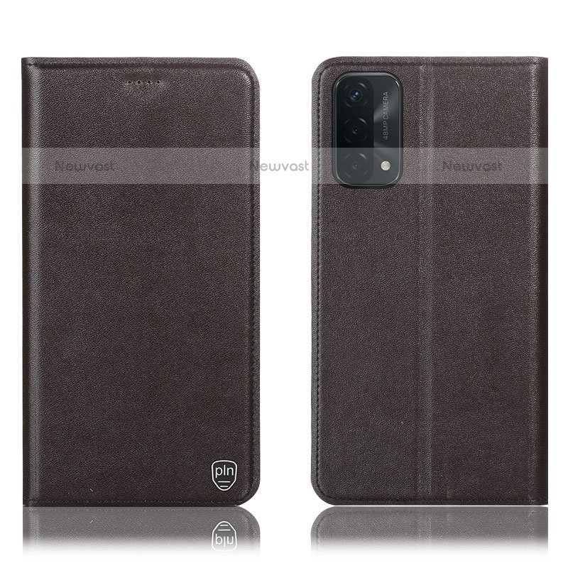 Leather Case Stands Flip Cover Holder H21P for OnePlus Nord N200 5G