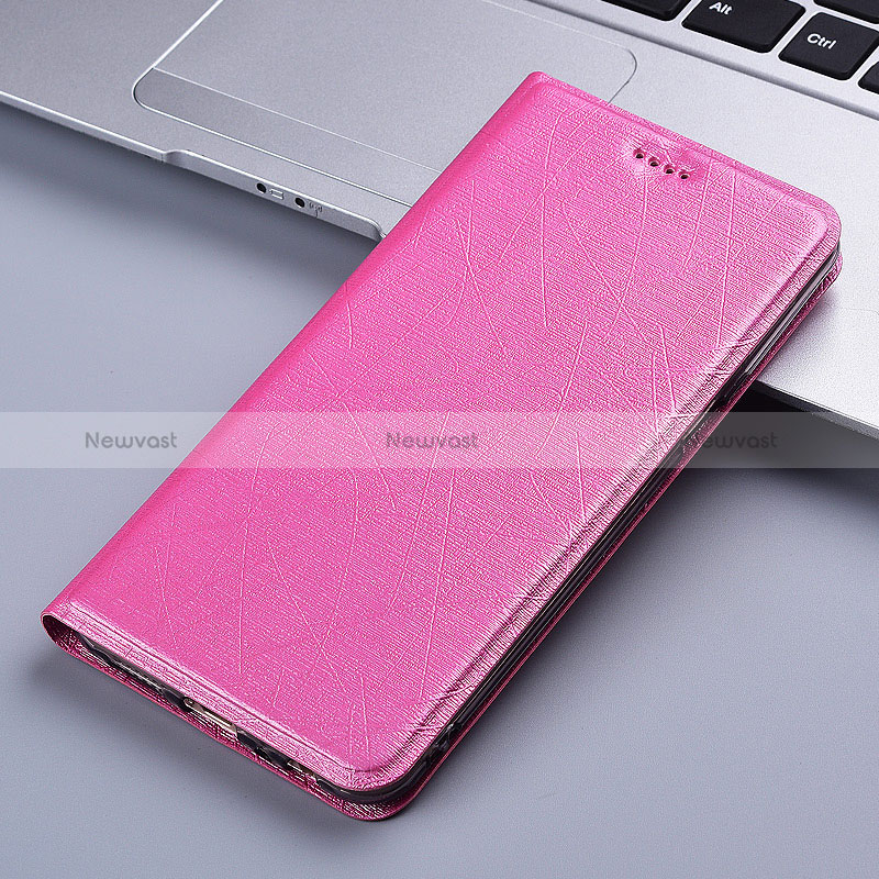 Leather Case Stands Flip Cover Holder H22P for Apple iPhone 11 Pro Max Pink