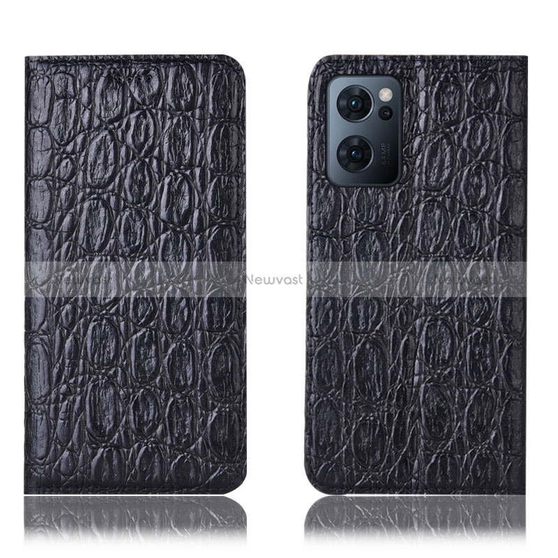 Leather Case Stands Flip Cover Holder H22P for Oppo Find X5 Lite 5G