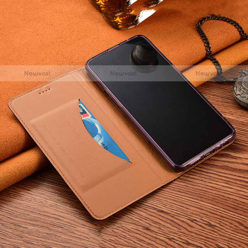 Leather Case Stands Flip Cover Holder H23P for Oppo A53s