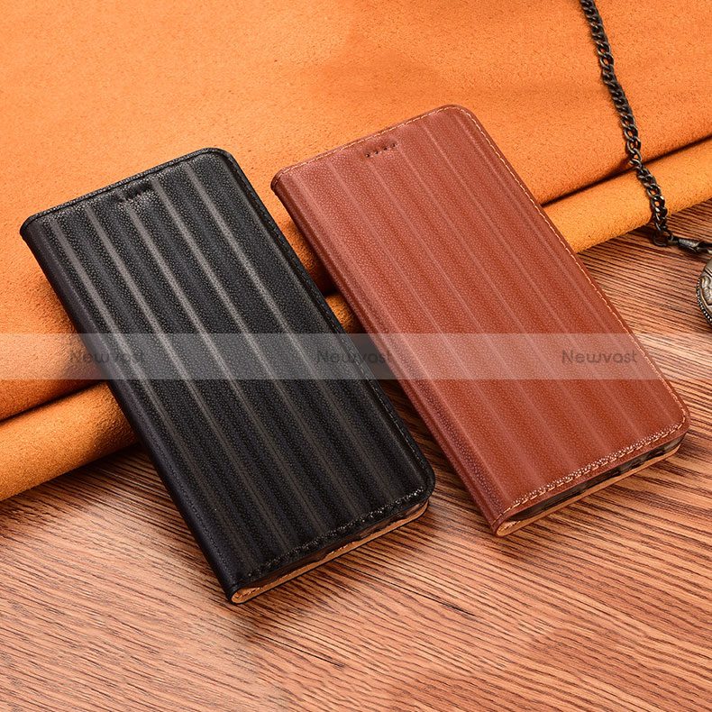 Leather Case Stands Flip Cover Holder H23P for Oppo A56S 5G