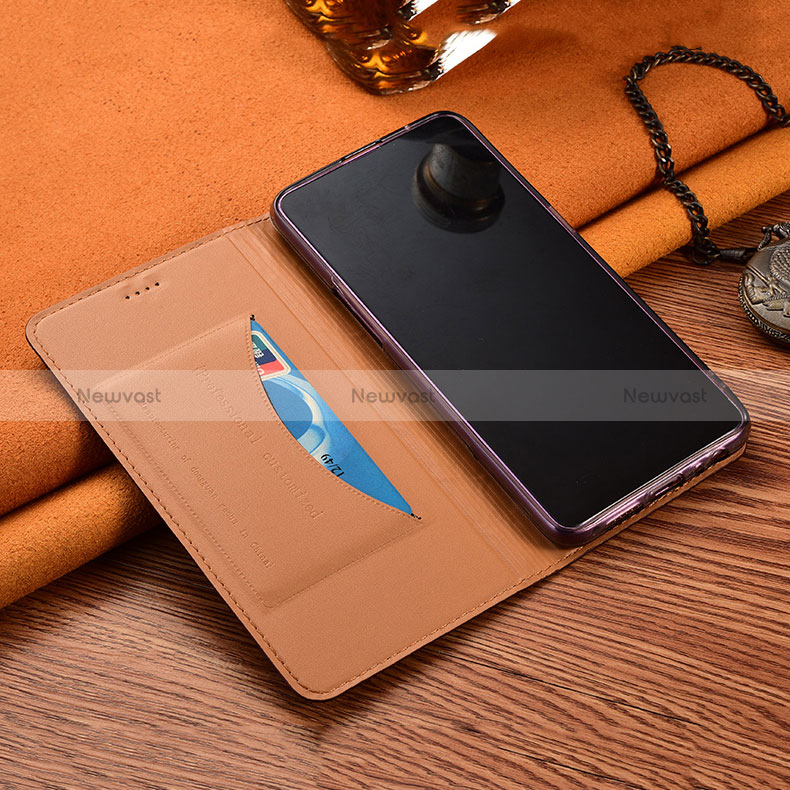 Leather Case Stands Flip Cover Holder H23P for Oppo A56S 5G