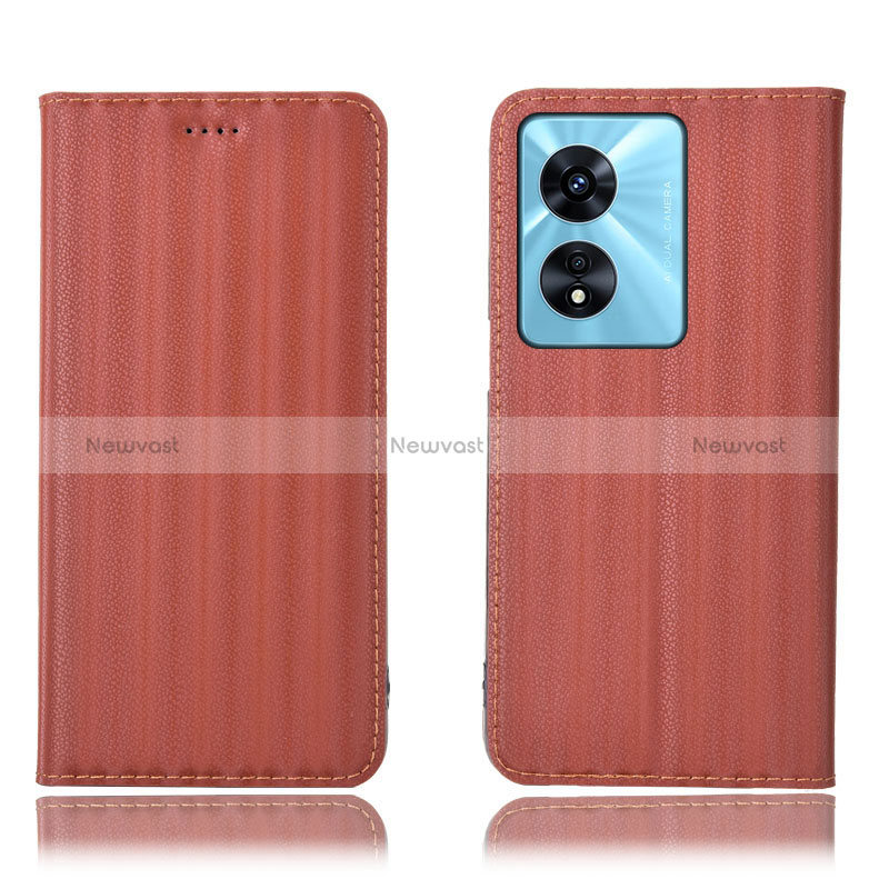 Leather Case Stands Flip Cover Holder H23P for Oppo A97 5G