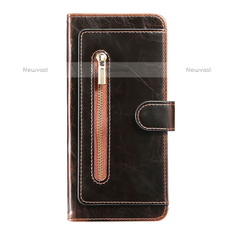 Leather Case Stands Flip Cover Holder JD1 for Samsung Galaxy Note 20 5G Brown