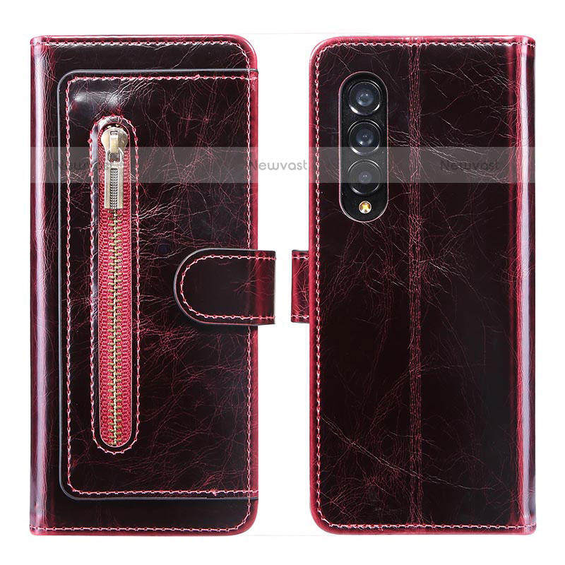 Leather Case Stands Flip Cover Holder JDK for Samsung Galaxy Z Fold3 5G