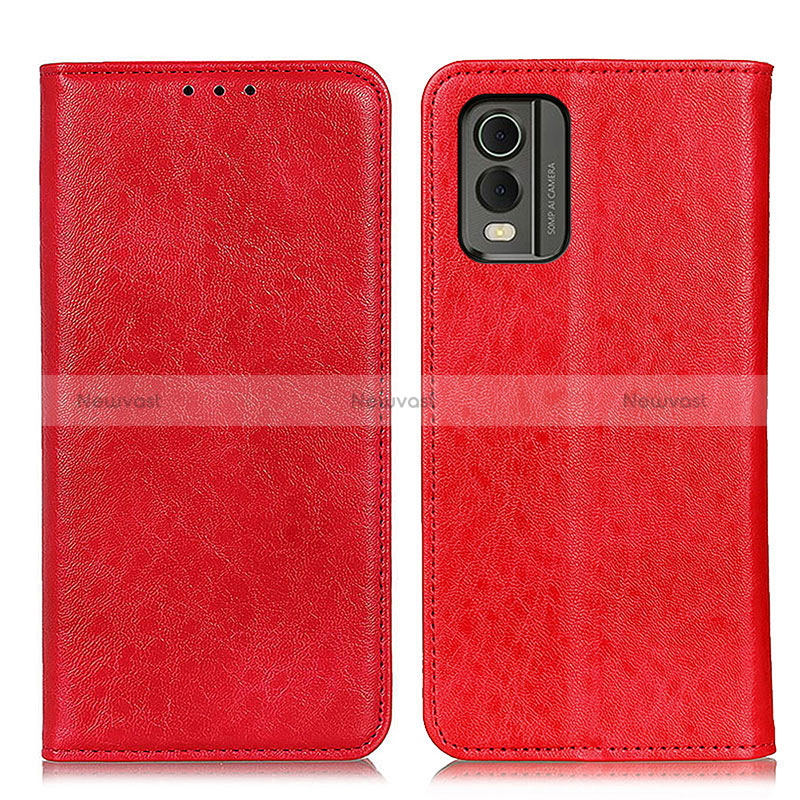 Leather Case Stands Flip Cover Holder K01Z for Nokia C210 Red
