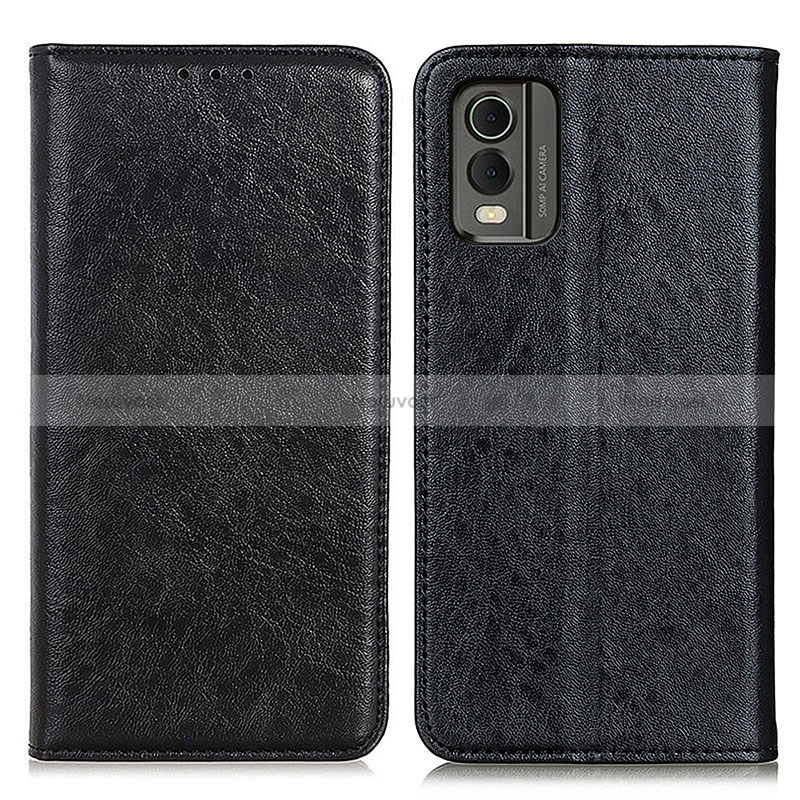 Leather Case Stands Flip Cover Holder K01Z for Nokia C32 Black