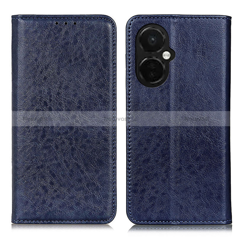 Leather Case Stands Flip Cover Holder K01Z for OnePlus Nord CE 3 5G Blue
