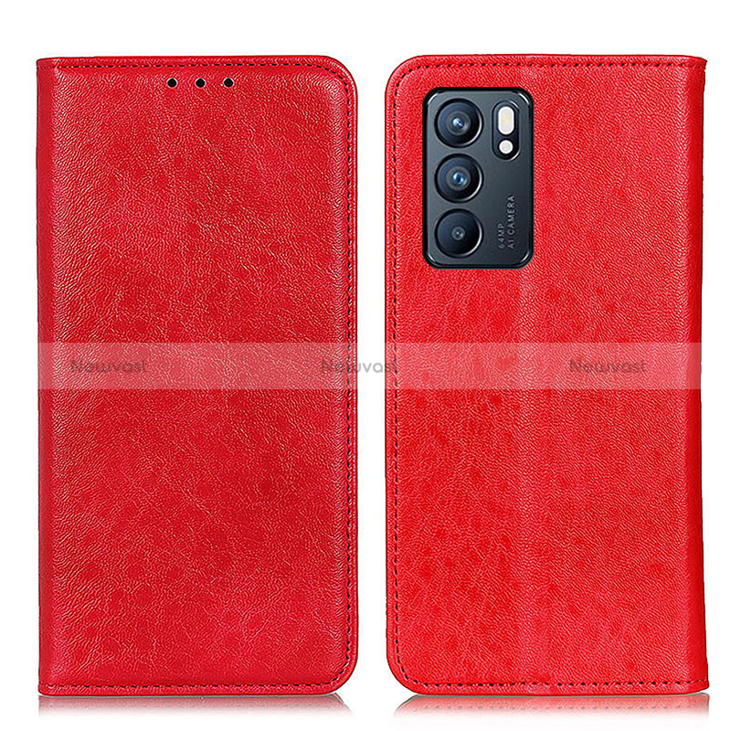 Leather Case Stands Flip Cover Holder K01Z for Oppo Reno6 5G