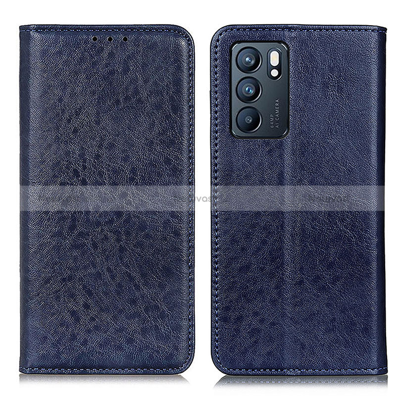 Leather Case Stands Flip Cover Holder K01Z for Oppo Reno6 5G