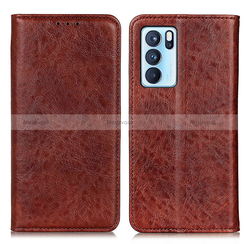 Leather Case Stands Flip Cover Holder K01Z for Oppo Reno6 Pro 5G India