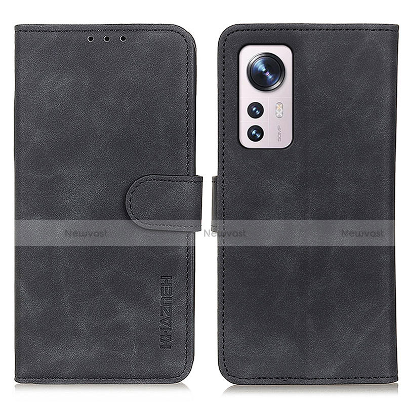 Leather Case Stands Flip Cover Holder K01Z for Xiaomi Mi 12 5G Black