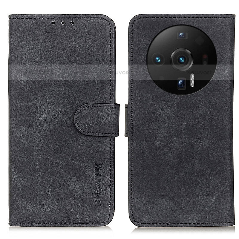 Leather Case Stands Flip Cover Holder K01Z for Xiaomi Mi 12 Ultra 5G Black