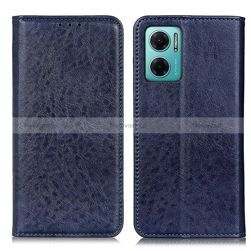 Leather Case Stands Flip Cover Holder K01Z for Xiaomi Redmi Note 11E 5G Blue