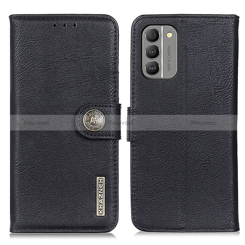 Leather Case Stands Flip Cover Holder K02Z for Nokia G400 5G Black