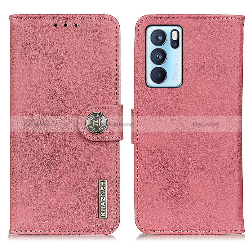 Leather Case Stands Flip Cover Holder K02Z for Oppo Reno6 Pro 5G India