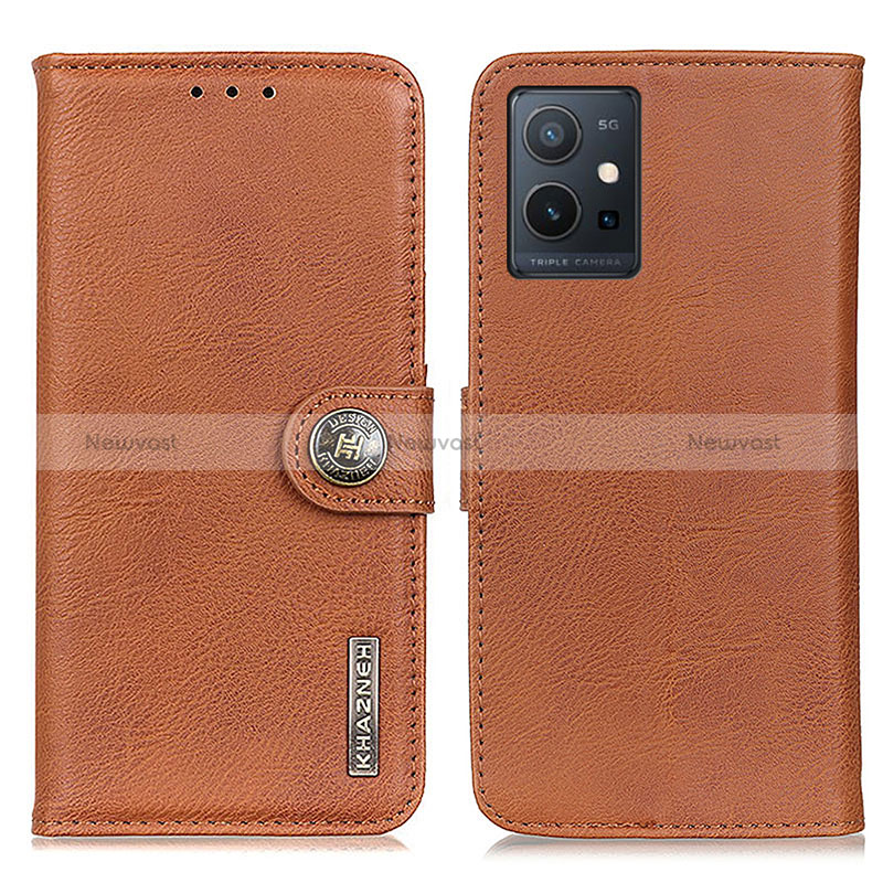 Leather Case Stands Flip Cover Holder K02Z for Vivo iQOO Z6 5G