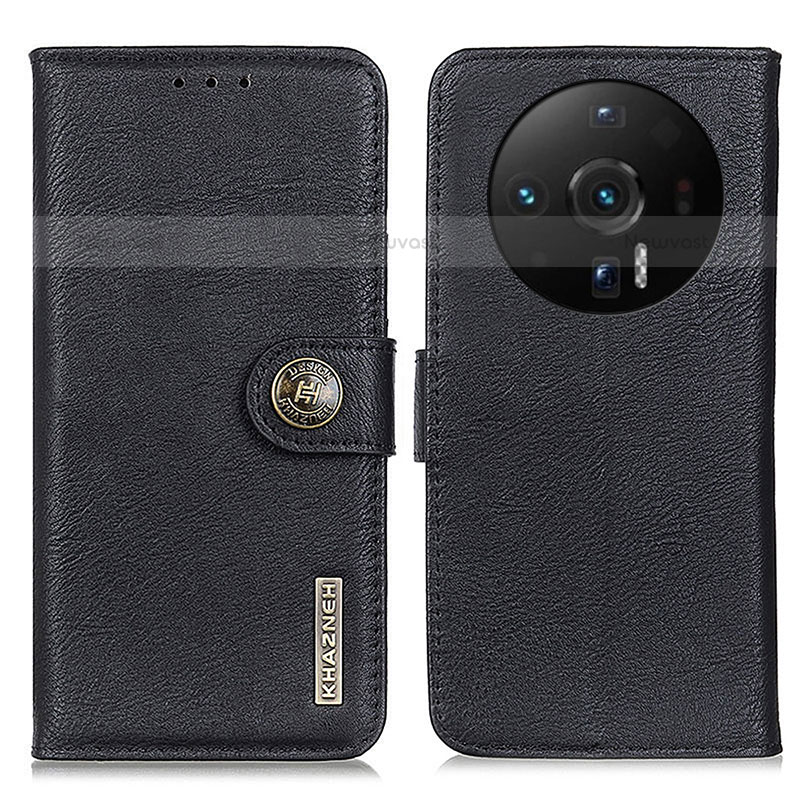 Leather Case Stands Flip Cover Holder K02Z for Xiaomi Mi 12 Ultra 5G Black