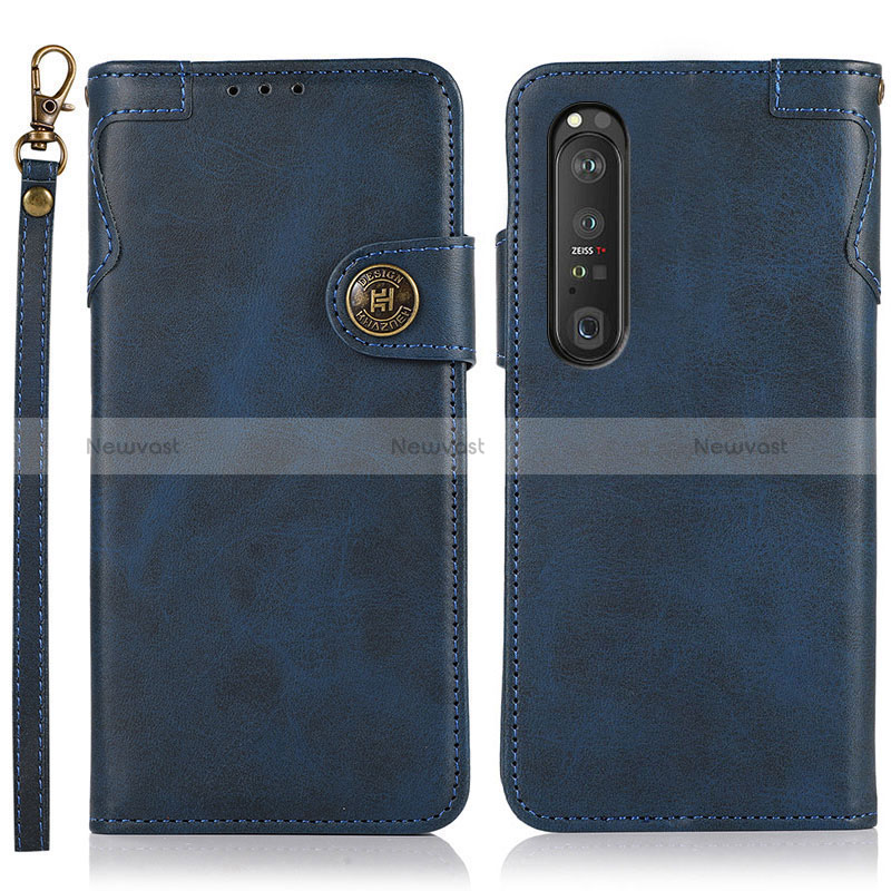 Leather Case Stands Flip Cover Holder K03Z for Sony Xperia 1 III