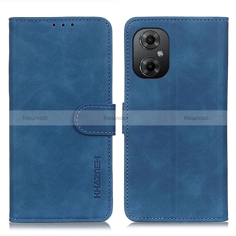 Leather Case Stands Flip Cover Holder K03Z for Xiaomi Redmi Note 11R 5G Blue