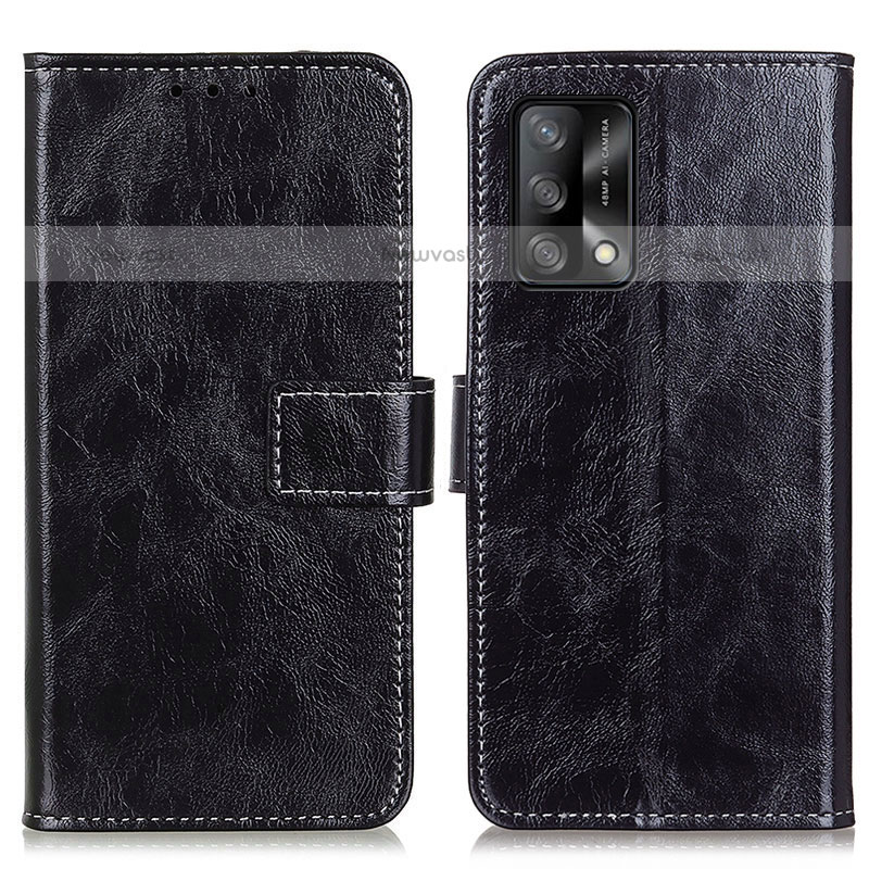 Leather Case Stands Flip Cover Holder K04Z for Oppo A74 4G