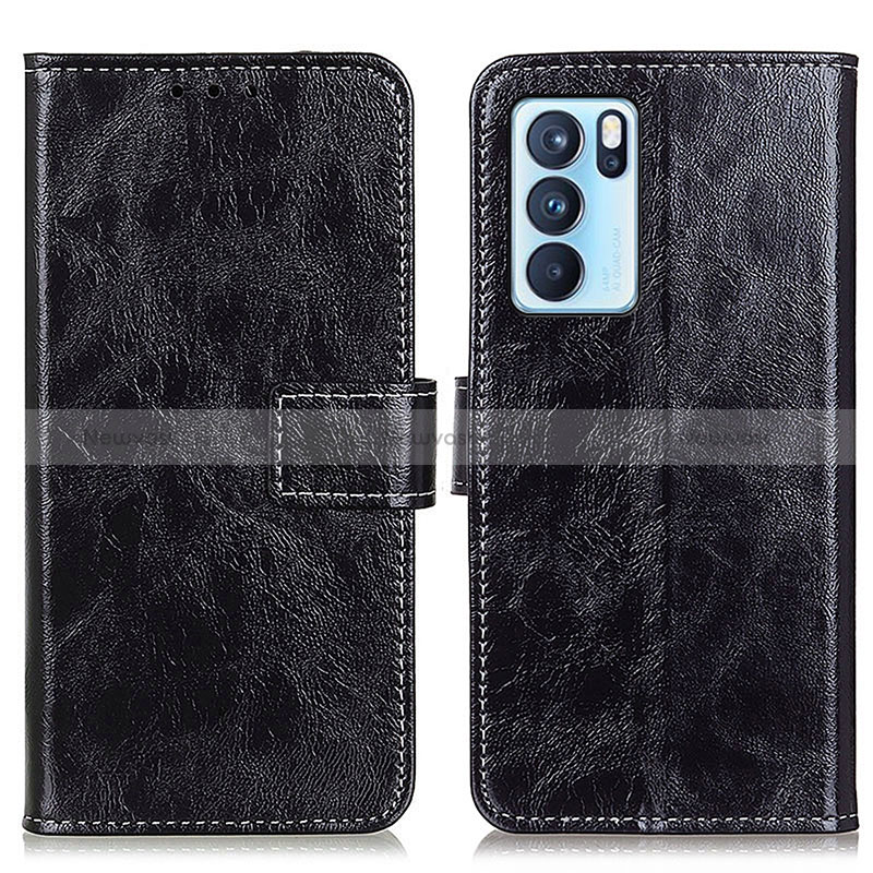 Leather Case Stands Flip Cover Holder K04Z for Oppo Reno6 Pro 5G India