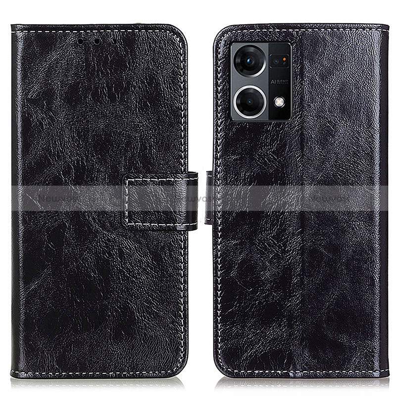 Leather Case Stands Flip Cover Holder K04Z for Oppo Reno7 4G