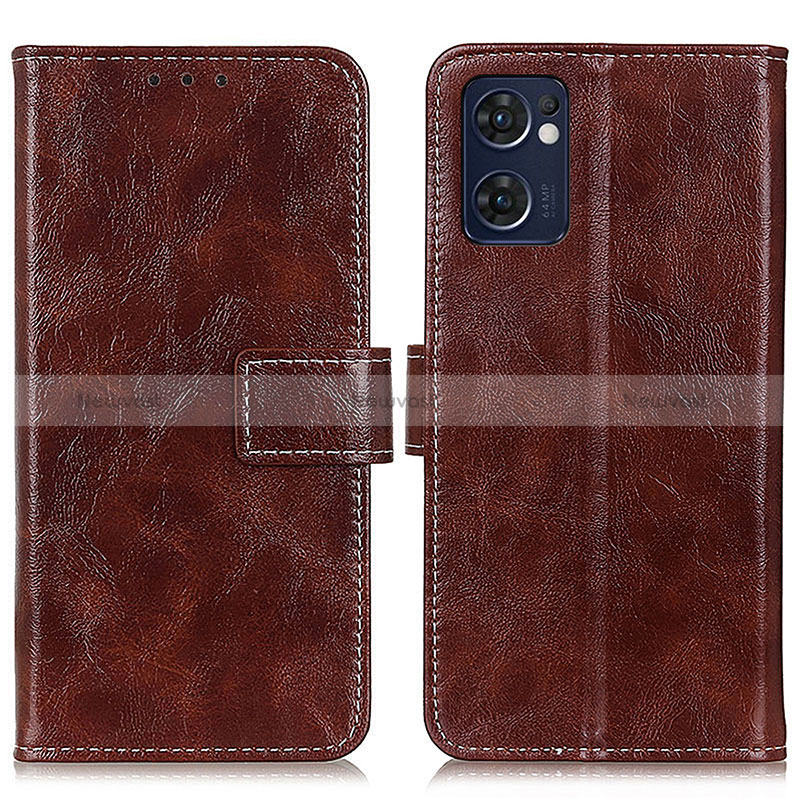 Leather Case Stands Flip Cover Holder K04Z for Oppo Reno7 5G