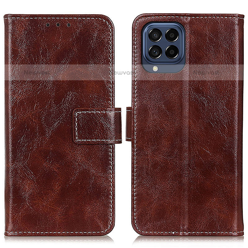 Leather Case Stands Flip Cover Holder K04Z for Samsung Galaxy M53 5G