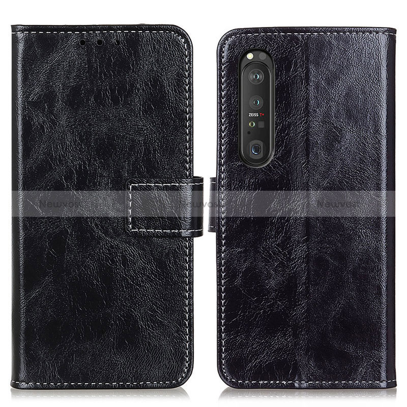 Leather Case Stands Flip Cover Holder K04Z for Sony Xperia 1 III