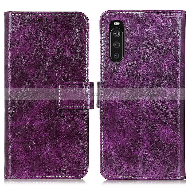 Leather Case Stands Flip Cover Holder K04Z for Sony Xperia 10 III