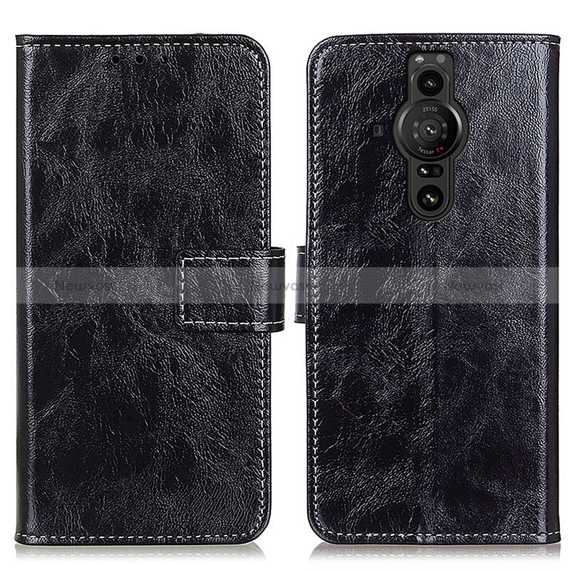Leather Case Stands Flip Cover Holder K04Z for Sony Xperia PRO-I