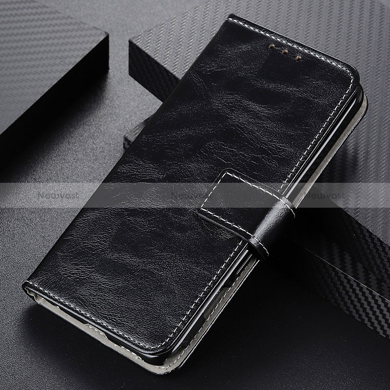 Leather Case Stands Flip Cover Holder K04Z for Vivo iQOO U5e 5G Black
