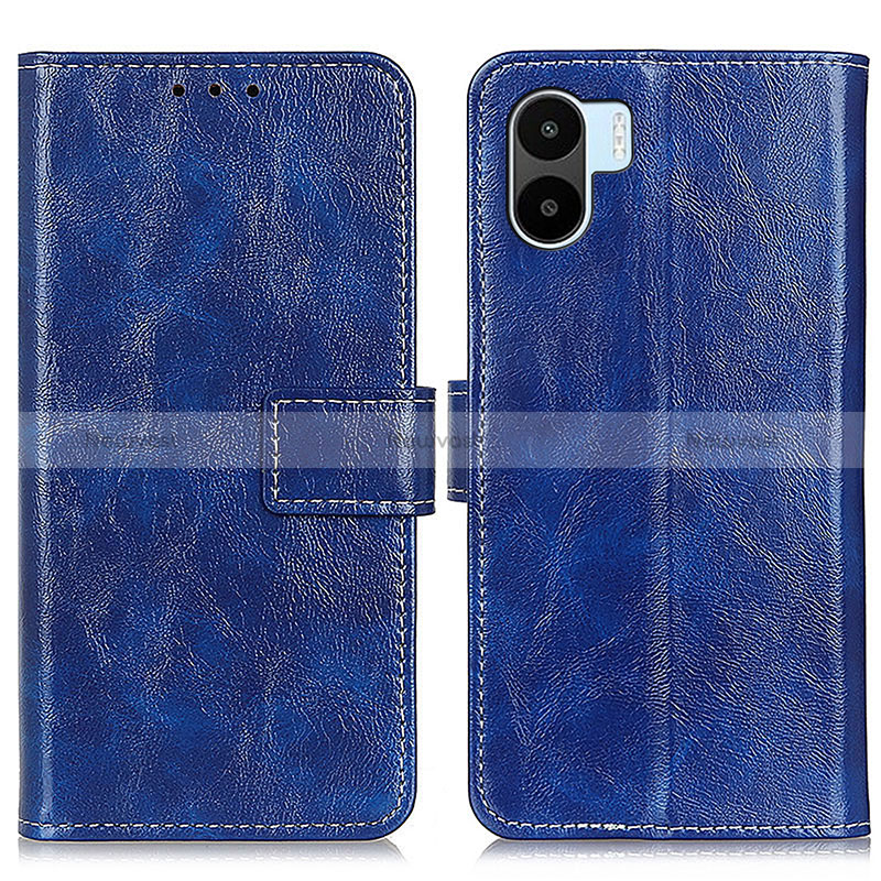 Leather Case Stands Flip Cover Holder K04Z for Xiaomi Redmi A1 Blue