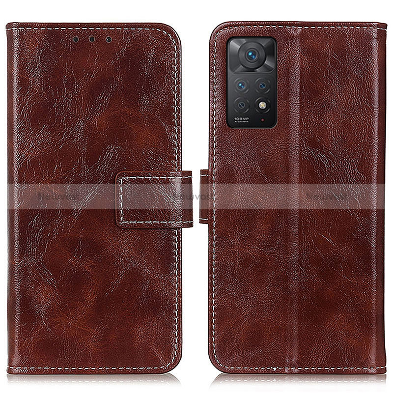 Leather Case Stands Flip Cover Holder K04Z for Xiaomi Redmi Note 11 Pro 4G