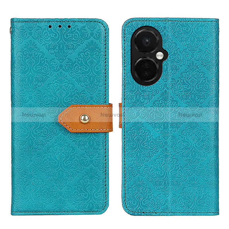 Leather Case Stands Flip Cover Holder K05Z for OnePlus Nord CE 3 5G Green