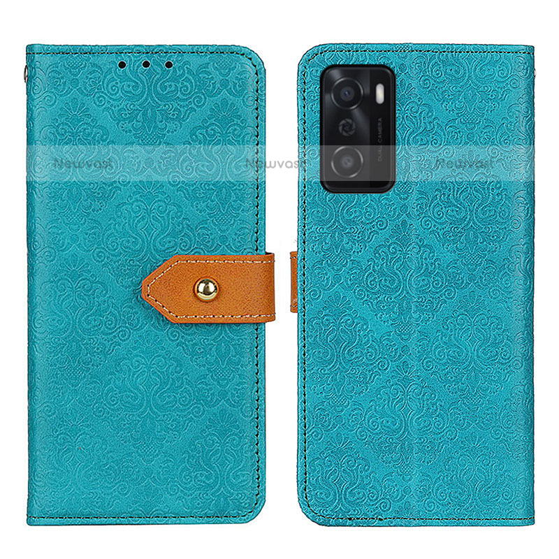 Leather Case Stands Flip Cover Holder K05Z for Oppo A55S 5G
