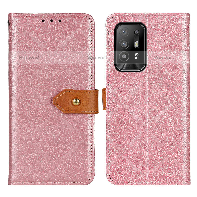 Leather Case Stands Flip Cover Holder K05Z for Oppo A94 5G