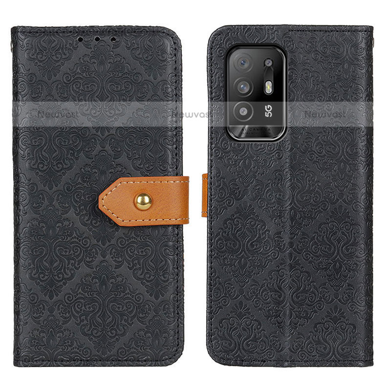 Leather Case Stands Flip Cover Holder K05Z for Oppo F19 Pro+ Plus 5G