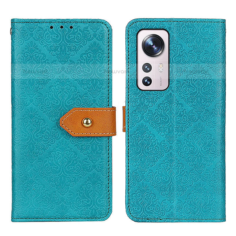 Leather Case Stands Flip Cover Holder K05Z for Xiaomi Mi 12X 5G Green