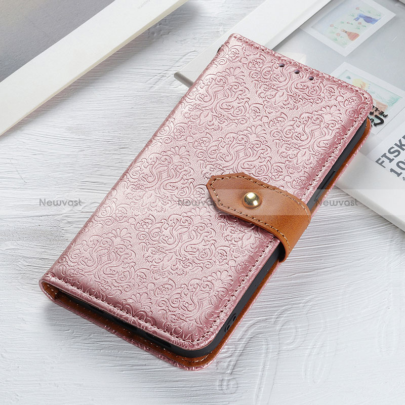 Leather Case Stands Flip Cover Holder K05Z for Xiaomi Redmi 9C Pink