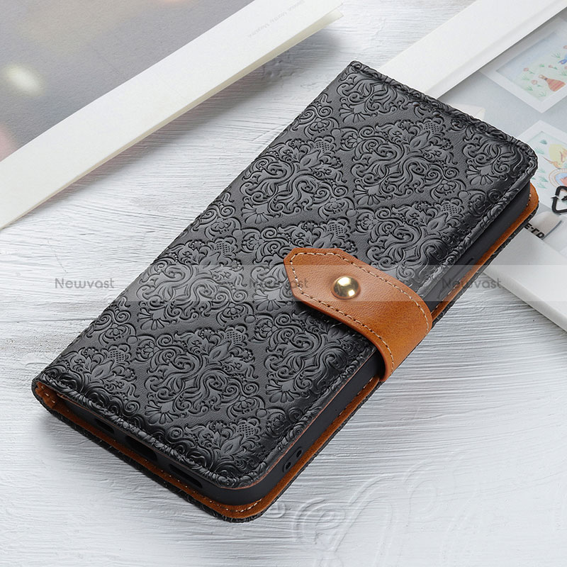 Leather Case Stands Flip Cover Holder K05Z for Xiaomi Redmi 9T 4G Black