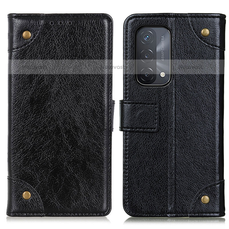 Leather Case Stands Flip Cover Holder K06Z for OnePlus Nord N200 5G Black