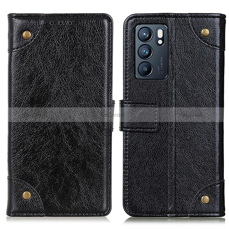 Leather Case Stands Flip Cover Holder K06Z for Oppo Reno6 5G