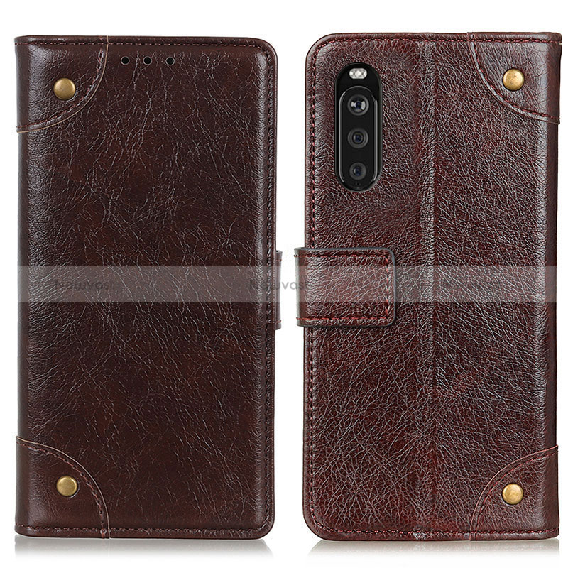 Leather Case Stands Flip Cover Holder K06Z for Sony Xperia 10 III