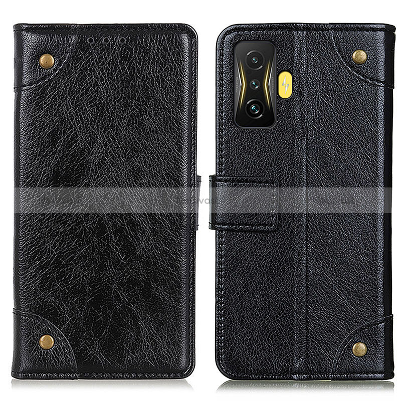 Leather Case Stands Flip Cover Holder K06Z for Xiaomi Poco F4 GT 5G Black