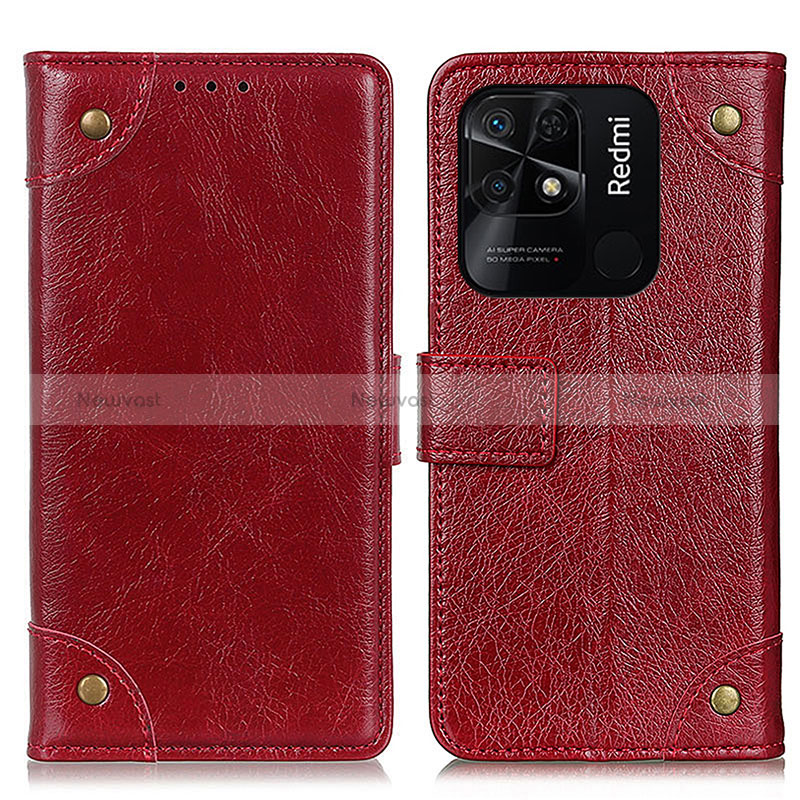 Leather Case Stands Flip Cover Holder K06Z for Xiaomi Redmi 10 India