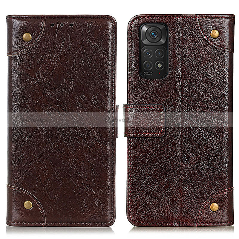 Leather Case Stands Flip Cover Holder K06Z for Xiaomi Redmi Note 11 4G (2022)